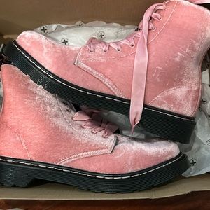 Pink Doc Martens boots